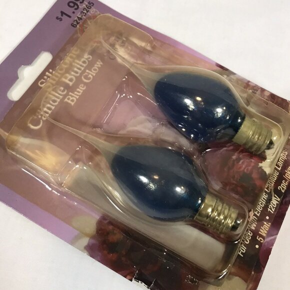 Electric Candle Lamps Silicone Replacement 4 Bulbs Blue Green Darice Christmas - Picture 5 of 8